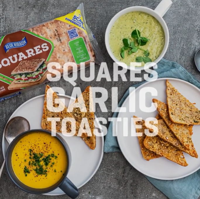 Squares Garlic Toasties